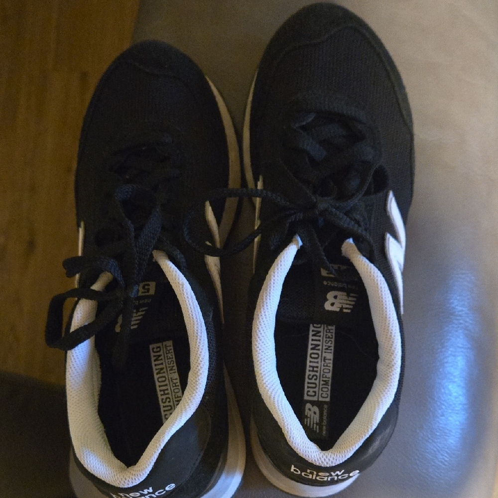New Balance Black and White Running Shoes